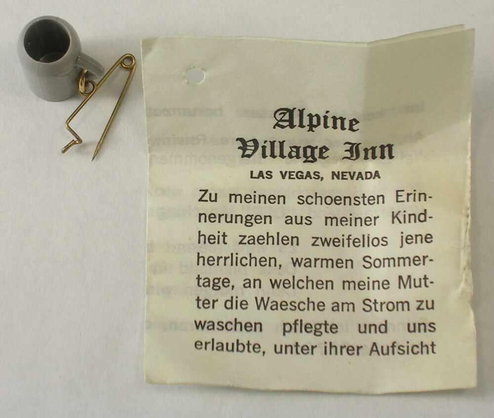Lowenbrau Beer Stein Charm or Pin Alpine Village Inn Las Vegas, Nevada
