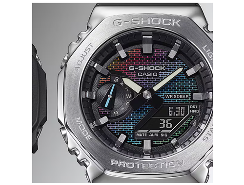 Pre-owned Casio Gm-2100rw-1ajf G-shock Brick Pattern Design Japan Import 2024