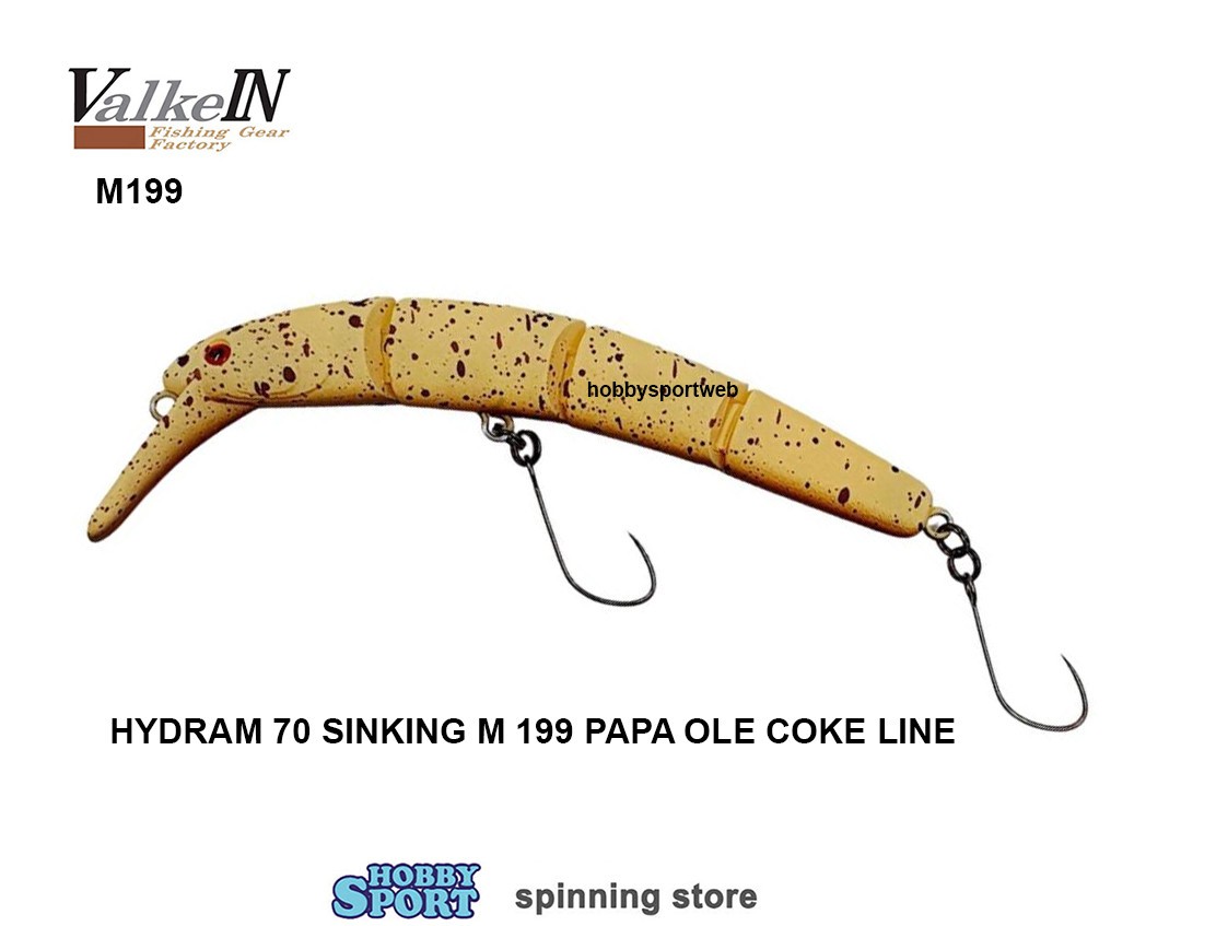 VALKEIN HYDRAM 70 mm SINKING GR 4,0  M199 PAPA OLE COKE LINE CRANCK TROUT AREA