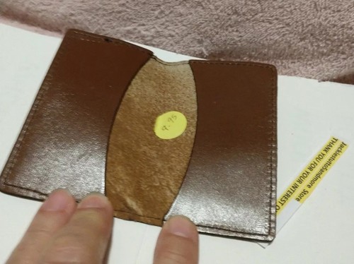 Fashion Practical Leather Business Credit ID Card Holder Case Wallet Tan