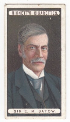 Vintage 1906 ERNEST MASON SATOW Trade Card British Minister to Japan
