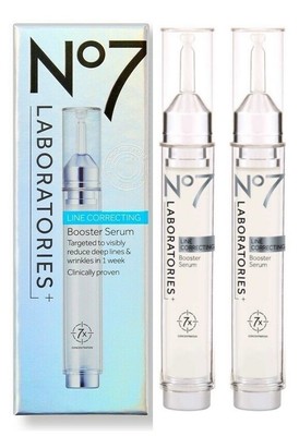 Lift & Luminate T/A Compliment With Boots No7 Line Correct Boost Serum 2 x 15ml 