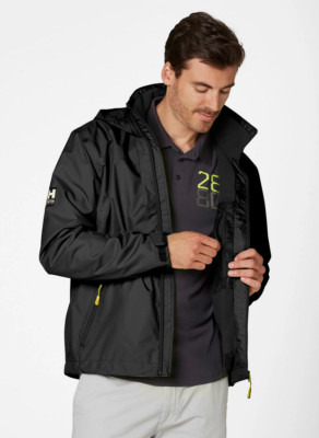Helly Hansen Crew Hooded Midlayer Jacket 33874/990 Black NEW