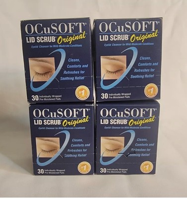 OCuSOFT Lid Scrub Original Pre-Moistened Pads for Irritated Eyelids exp 8/25 4pk