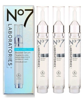 Lift & Luminate T/A Compliment With Boots No7 Line Correct Boost Serum 3 x 15ml 