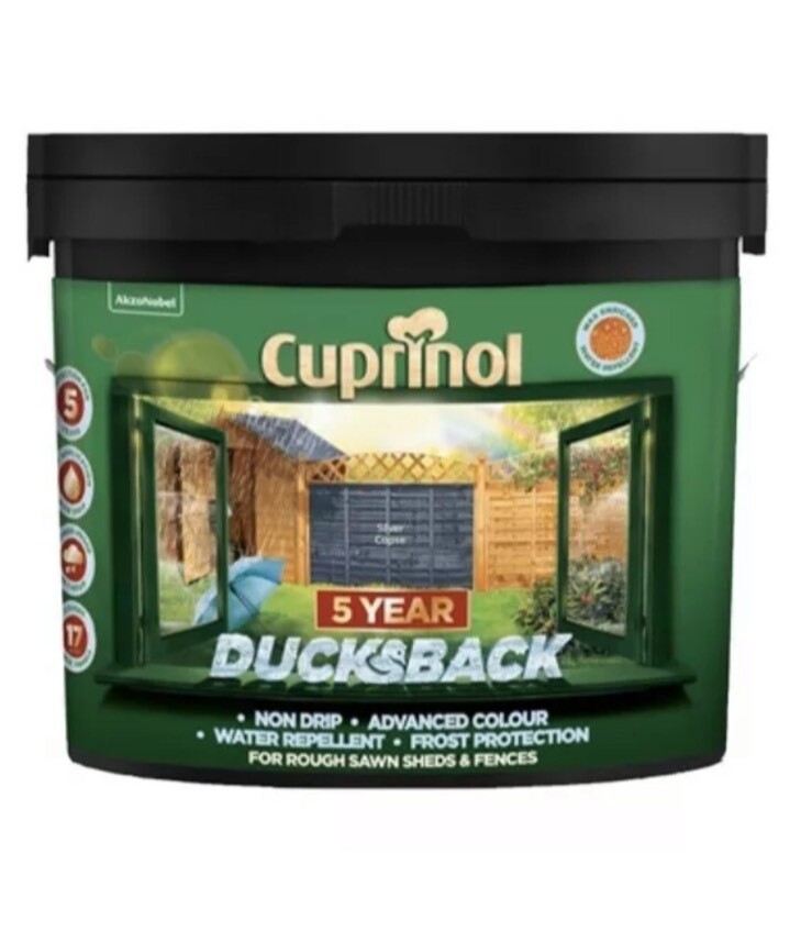 Cuprinol ducksback Silver copse 9l Brand new fence paint! in