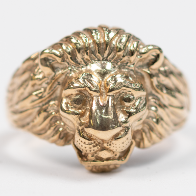 9ct gold lion ring sale