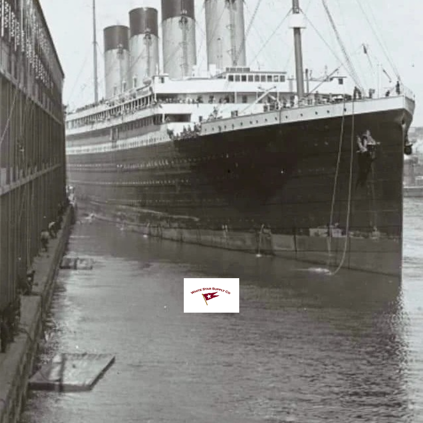 RMS OLYMPIC, rounds the knuckle, Pier 59 Manhattan, June 21