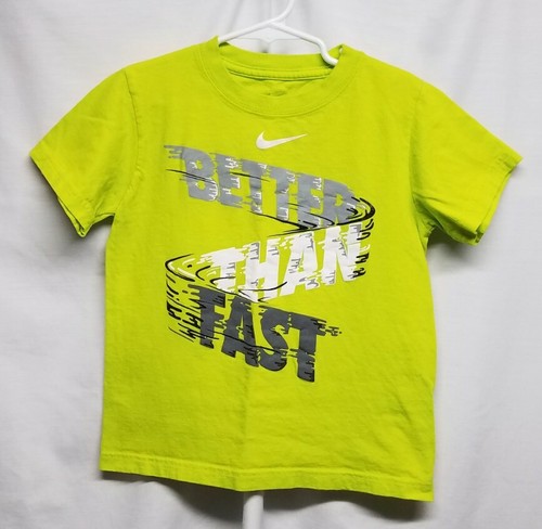 Nike Boy's Short Sleeve Neon Yellow TShirt Size 6 Better