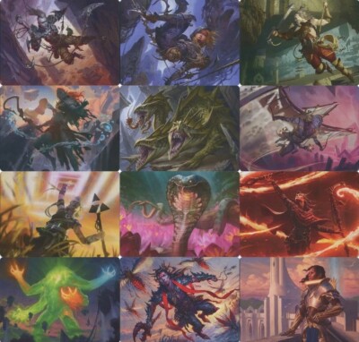 Complete set of 81 Art Series Cards - ZNR Zendikar Rising - Non-Signature