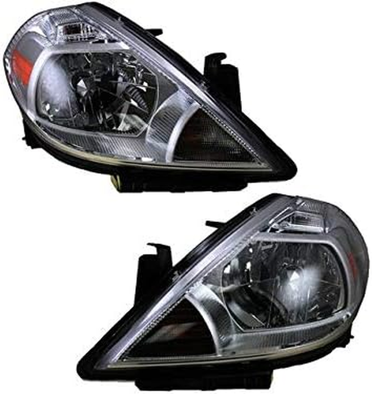 Set of 2 Headlight Assembly Compatible with 2007-2012 Nissan Versa Hatchback
