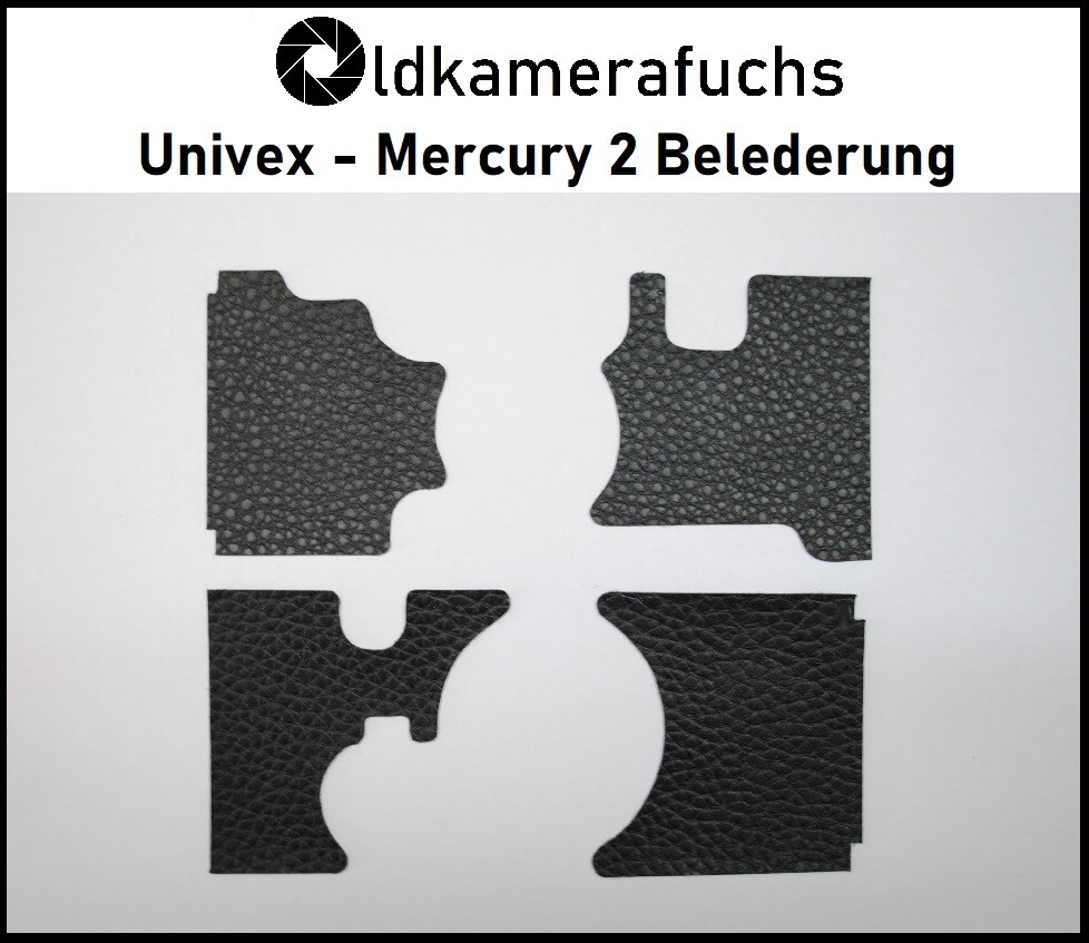 Univex Mercury II - Belederung Kameraleder Leder - Zuschnitt - SCHWARZ 