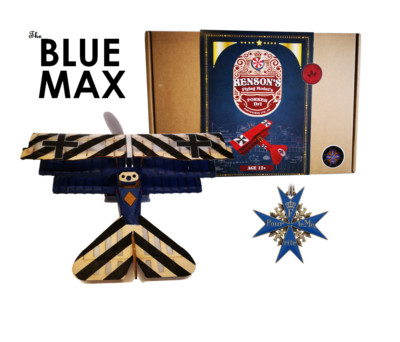 Henson's Flying Machines Fokker Dr1 Blue Max Edition [DISPLAY] Kit 11.25'' Wingsp