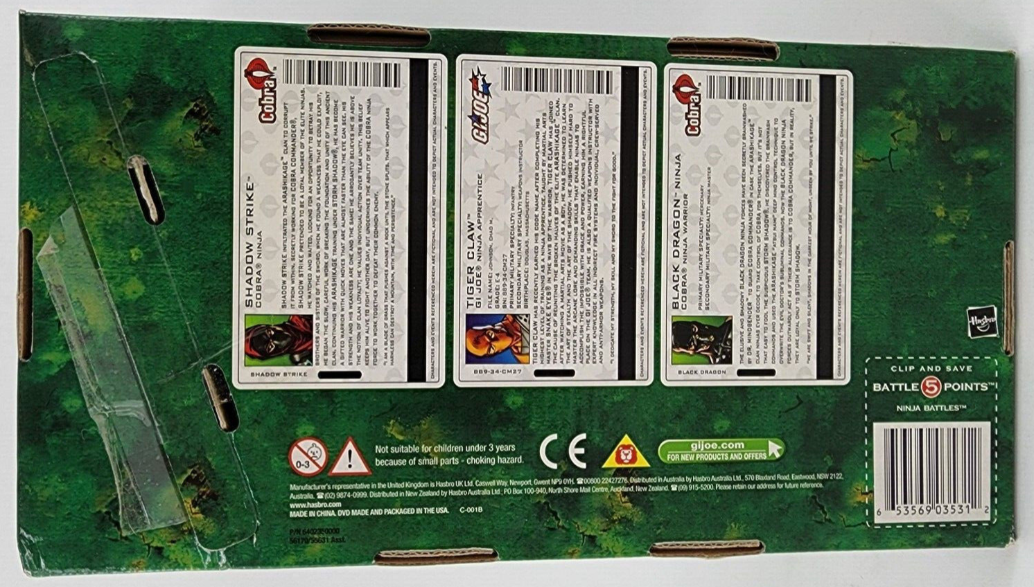 GI Joe Ninja Battles 5-Pack Playset DVD & Comic with Snake