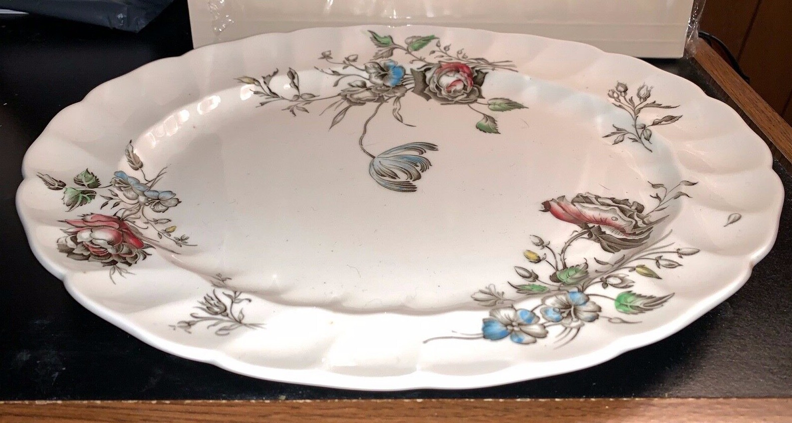 Johnson Brothers DAY IN JUNE Multicolor Floral Oval Platter