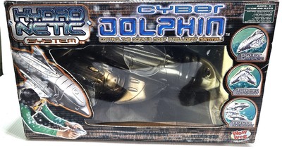 VINTAGE HYDRO NETIC WOW WEE CYBER DOLPHIN,49 MHZ GOES UNDER WATER.NEW