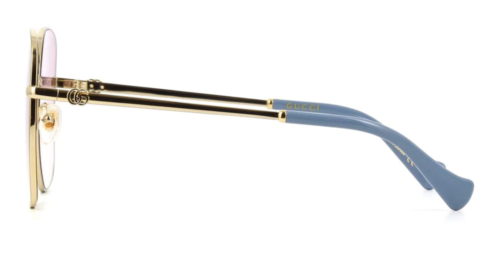 Pre-owned Gucci Women Gg1143s-003 Gold Frame / Pink Gradient Lens Sunglasses In Purple