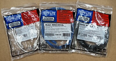 *New* Tripp-Lite N002 3/5/10  Patch Cable Bundle
