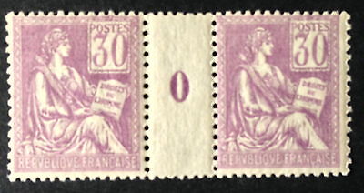Timbre France, n°115, 30c violet, xx, TB mill 0, cote 820e. 