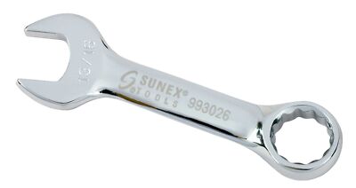 SUNEX TOOLS 993026 13/16'' Fully Polished Stubby Combination Wrench