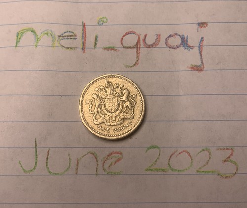 Queen Elizabeth II One Pound Rare coin United Kingdom. 1983