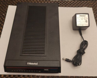 US ROBOTICS 000954-00 COURIER V.34 FAX WITH V.32 BIS MODEM CJE-0263 w/AC adapter