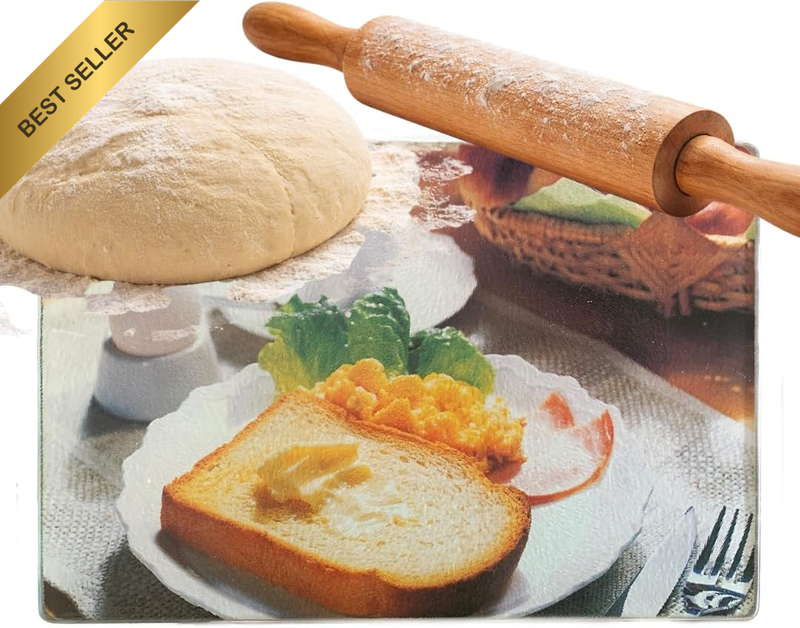 [Bread Board] Glass Chopping Board - Use for Cooking Mat, Kneading Bread Dough |
