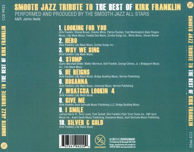 VARIOUS ARTISTS SMOOTH JAZZ TRIBUTE TO THE BEST OF KIRK FRANKLIN NEW CD