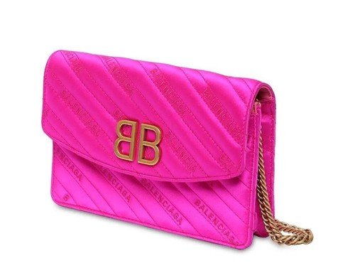 【BALENCIAGA】チェーンウォレットバッグ ブラック／ピンク $_12.JPG?set_id=880000500F