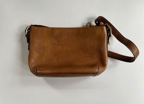 Vintage Coach Leather Shoulder Crossbody Small Bag Purse