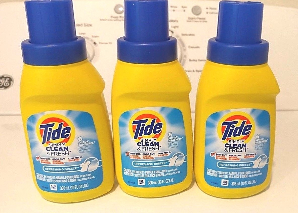 Tide Simply Clean & Fresh Liquid Laundry Detergent Three 10 oz.Bottles FREE SHIP