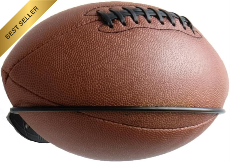 Sporta Wall Mount Football Rack, Ball Holder Organization and Storage Rack, Spor