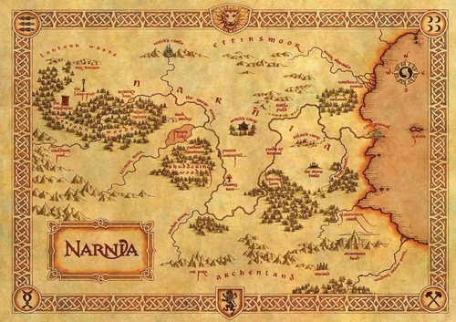 NARNIA MAP Wall Print Poster 20x30