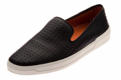 VIA SPIGA Shoes Mens 11M Black Genuine Leather Slip On Loafers Drive Along VIA SPIGA Black Leather Driving Loafers  main image 4
