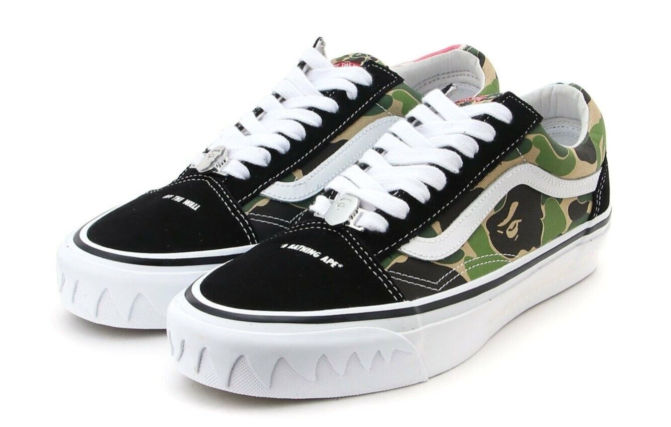 Pre-owned Vans A Bathing Ape Bape X  Lx Old Skool Tb Multi-color 1k73-191-920 Size 8.5 In Multicolor