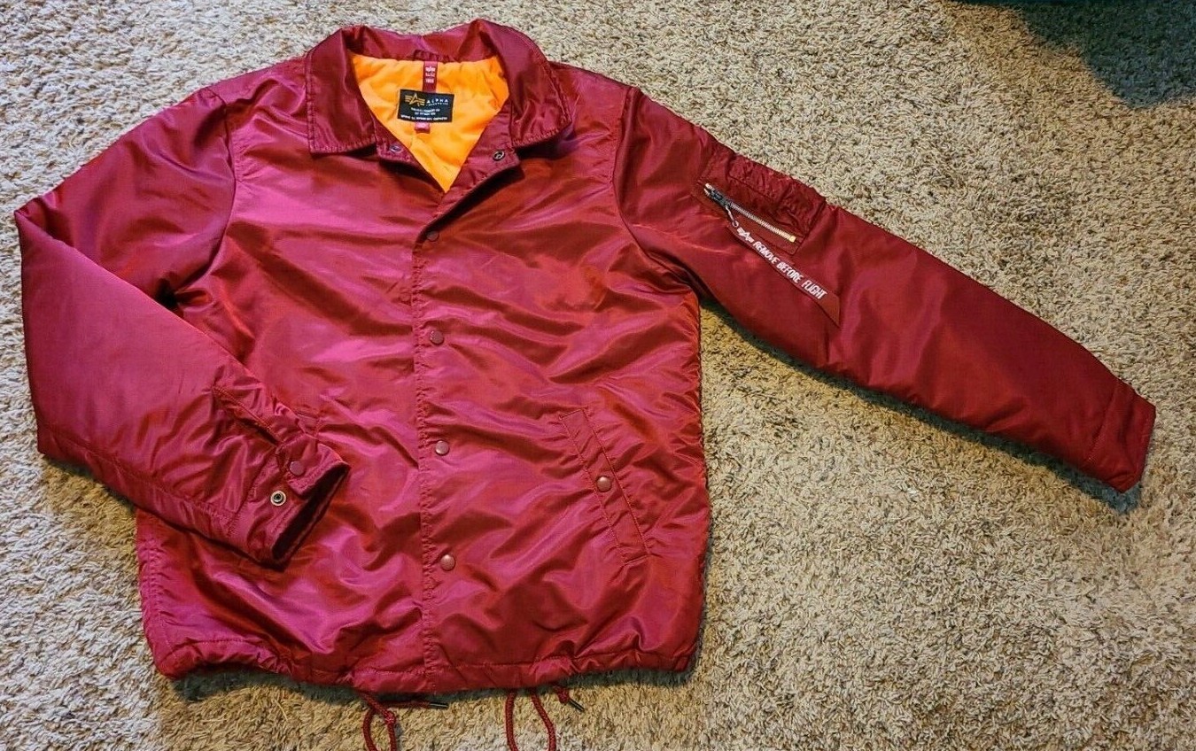 別注ALPHA INDUSTRIES URiD MA-1 COACHJACKET Alpha Industries MA-1 Leather Sleeve Varsity Jacket | Saks