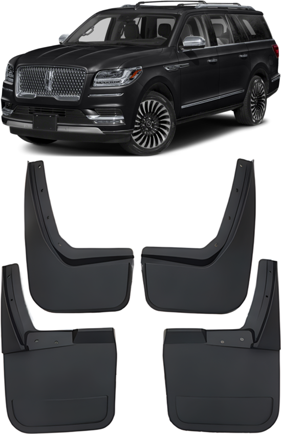 723 Genuine Front & Rear Splash Guards Mud Flaps For 2018-2024 Lincoln