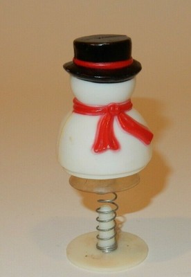 Hard Plastic Snowman on Spring Christmas Winter Decoration    H