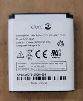 500mAh Battery for Doro Phoneeasy 618;P/N:DBE-900A,3.7V,1.85Wh,Li-ion