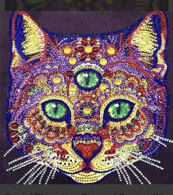 Crystal Rhinestone Diamond Painting Kit - Three-Eyed Civet Cat