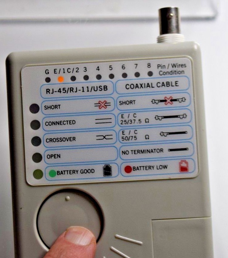 Remote RJ-45/RJ-11/USB Coaxial Cable Cable tester (bin2.4)