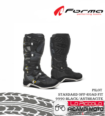 FORMA FORMA STIEFEL PILOT SCHWARZ MX OFF-ROAD FIT ENDURO QUAD GELÄNDEFAHRZEUG MIS 42
