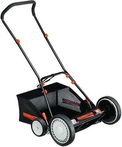 Manual Push Reel Lawn Mower Bagger Grass Cutter Walk Behind Lightweight Yard