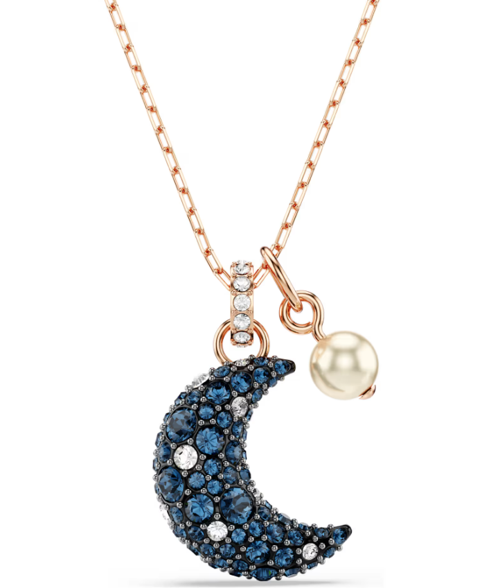 ★SWAROVSKI★ Sublima Rose Gold Necklace 5671585 Swarovski Sublima pend Crystal pearl Moon Rose gold-tone