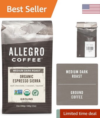Elevate Your Coffee Experience - Organic Medium Dark Roast, 12 oz Ground Coffee