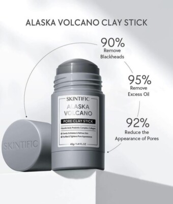 SKINTIFIC Alaska Volcano Clay Stick (reduces redness, inflammation, pore) 40g