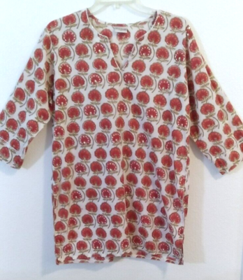 Suvasa Ethnic Indian Cotton Short Kurta Kurti Top Tunic Sequined