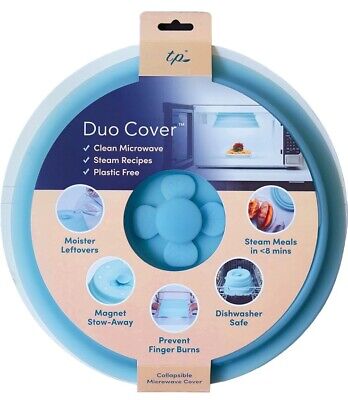 Duo Cover 2.0 | 3-in-1: Collapsible Magnetic Microwave Cover. Safely Grab Hot