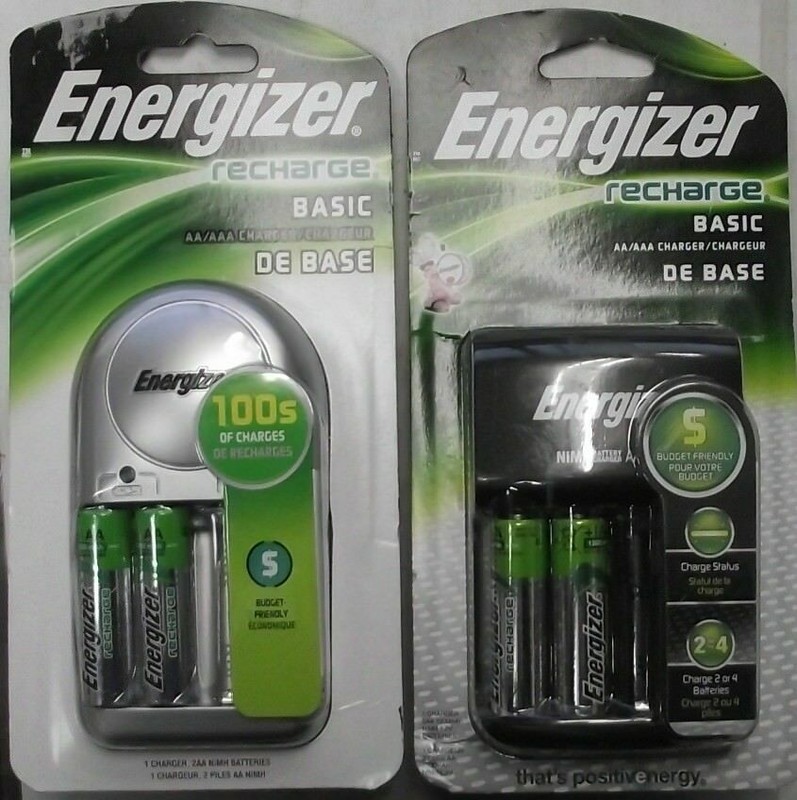 Energizer CHVCWB2 Recharge Basic Charger with 2 AA NiMH Rechargeable