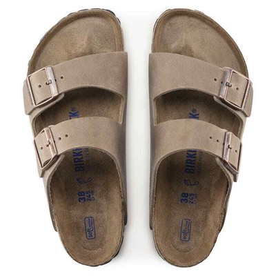 BIRKENSTOCK BIRKENSTOCK ARIZONA OILED LEATHER SOFT FOOTBED SANDAL (TABACCO BROWN, SIZE 43